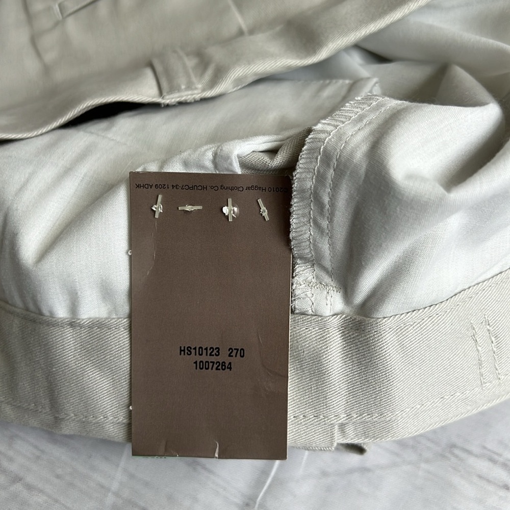 Haggar Men’s NWT Classic Twill Tan Short - SZ: 34W - Picture 7 of 7